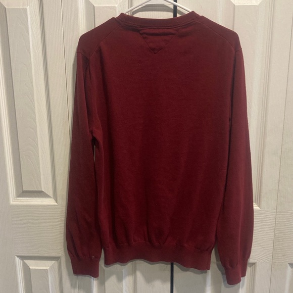 Tommy Hilfiger Red crewneck Sweater size L 100% cotton - Picture 5 of 6